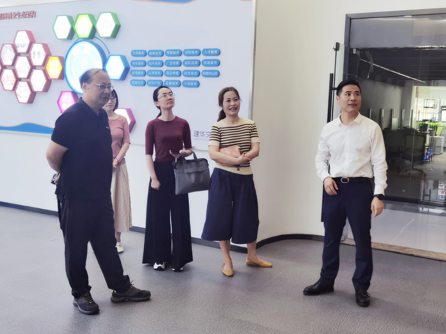 區(qū)政協(xié)副主席楊俊一行蒞臨建華文創(chuàng)集團調研